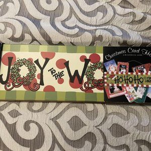 Magnolia Lane "Joy to the World" Christmas Card Holder Display Sign Holiday NEW